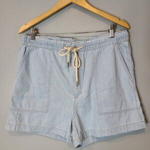 Joe’s Jeans Chambray Denim Shorts Womens Sz Large Light Wash High Waist Resort